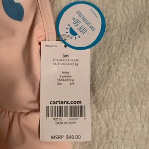 Carter's Baby Girl White Swim Robe